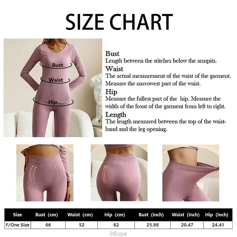 Sleepwear Layer Double 2 Warm Pcs Lingerie Thermal Sleeve Top Underwear Set Women Bottoming Winter Seamless Thick Long