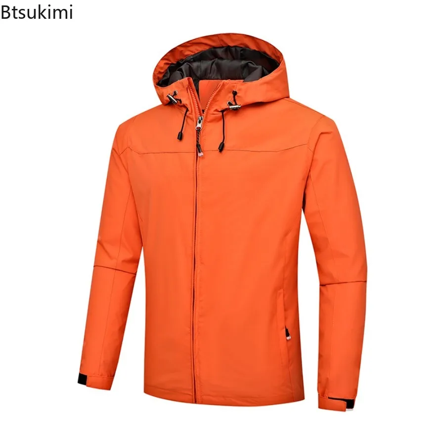 Outdoor Hiking Waterproof Jackets Men's Casual Sports Climbing Camping Fishing Hooded Coats Couple Clothes Windbreak Jackets 6XL