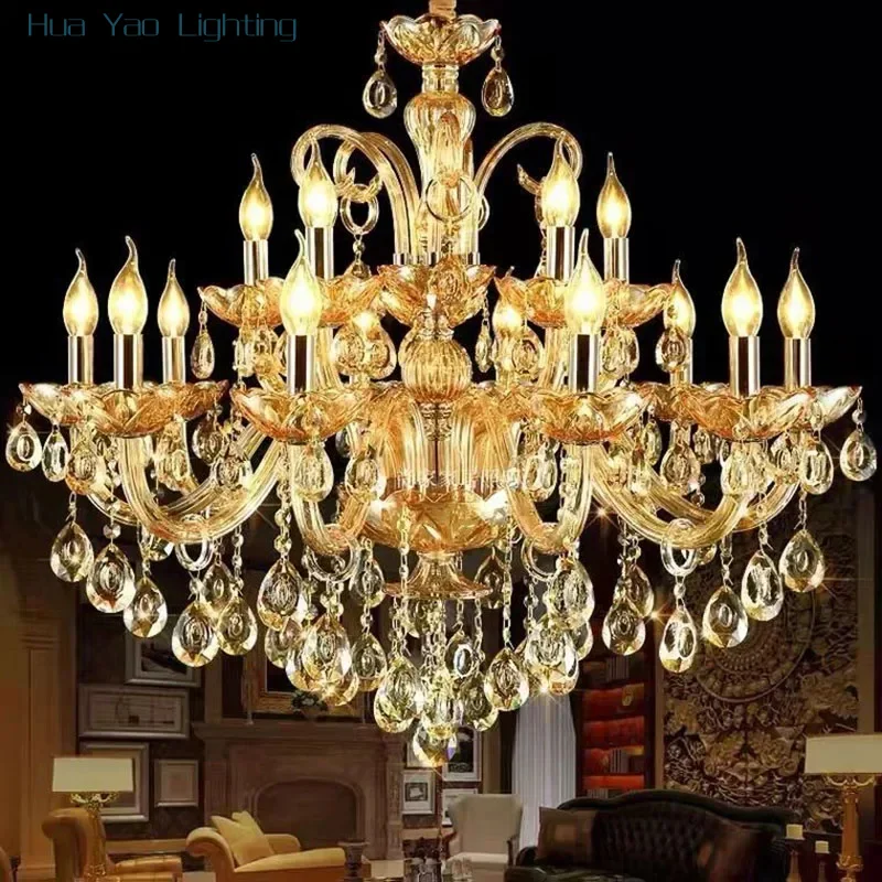 

Luxury Modern Crystal Chandeliers Lighting Contemporary Pendant Chandelier Ceiling ForLights Fixture for Dining Room Living Room