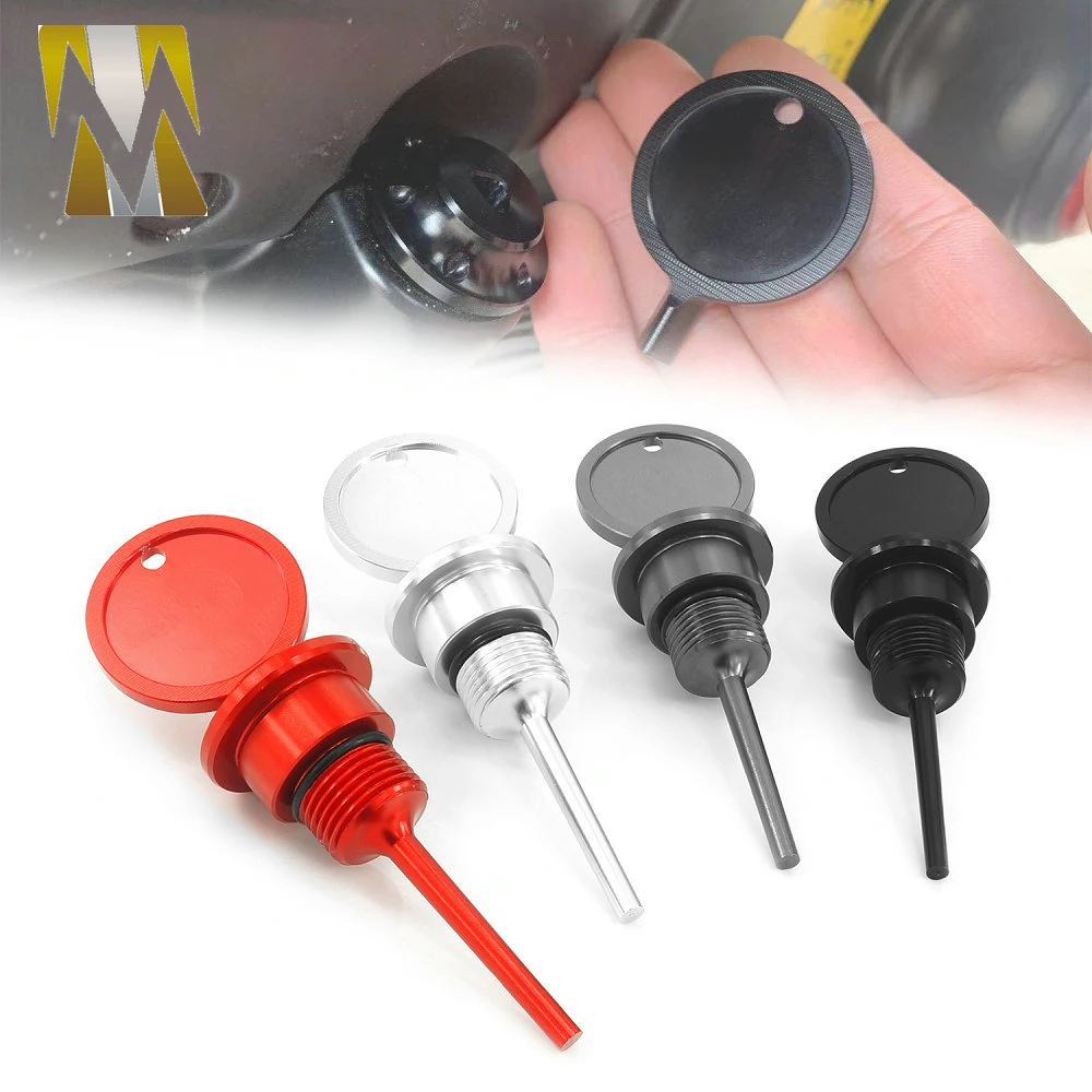 

Motorcycle For VESPA GTS 200 250 300 GTV 2013 - 2017 CNC Dipstick Oil Filler Cap Plug Depth Engine Oil Level Stick Accessories