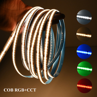 24V COB RGB+CCT LED Strip Light 2m 3m 5m 10m 6Pin RGBCW Flexible Dimmable Lamp High Density RA90 Linear Lighting No point