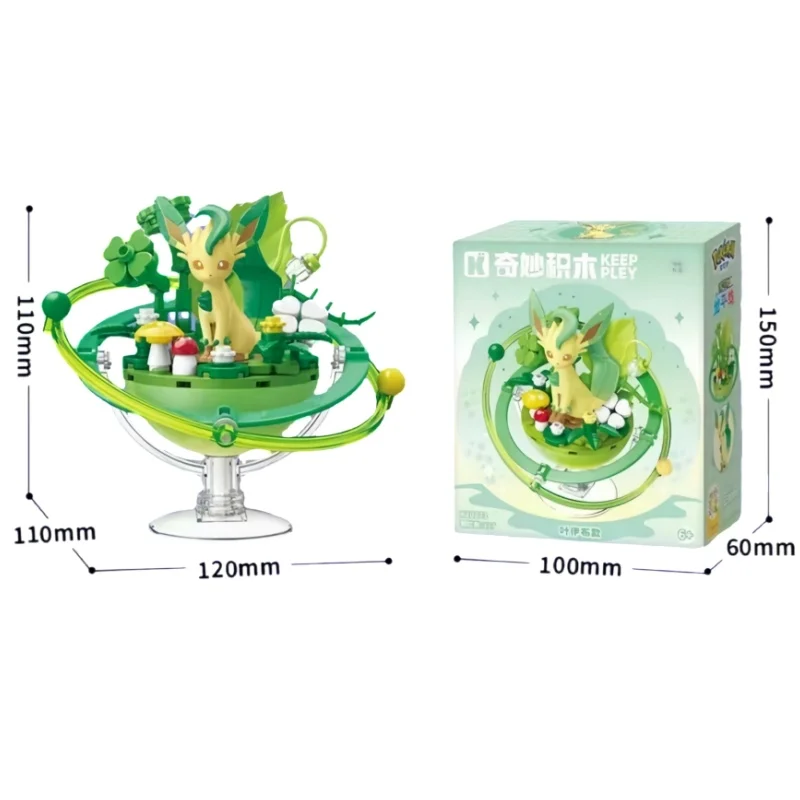 Keeppley Originele Pokémon-bouwstenen Eevee Evolution Family Planet Series Educatief speelgoed Desktop-assemblagemodel Poppenspeelgoed