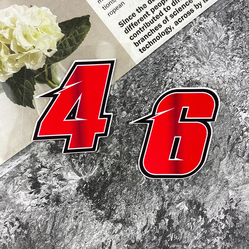 2PCS 0123456789 Number Motorcycle Sticker Vinyl Decal Waterproof for Motorbike Fuel Tank Side Panel Car Body Electric Scooter