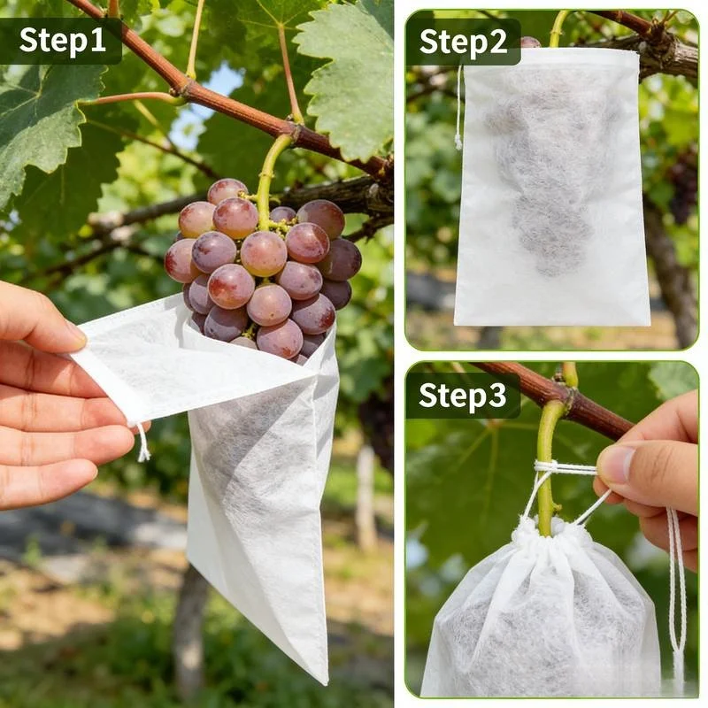 50/100Pcs Grape Specific Bag, Non-woven Fruit Bag, Fruit and Vegetable Insect Proof Bag, Ventilated and Breathable