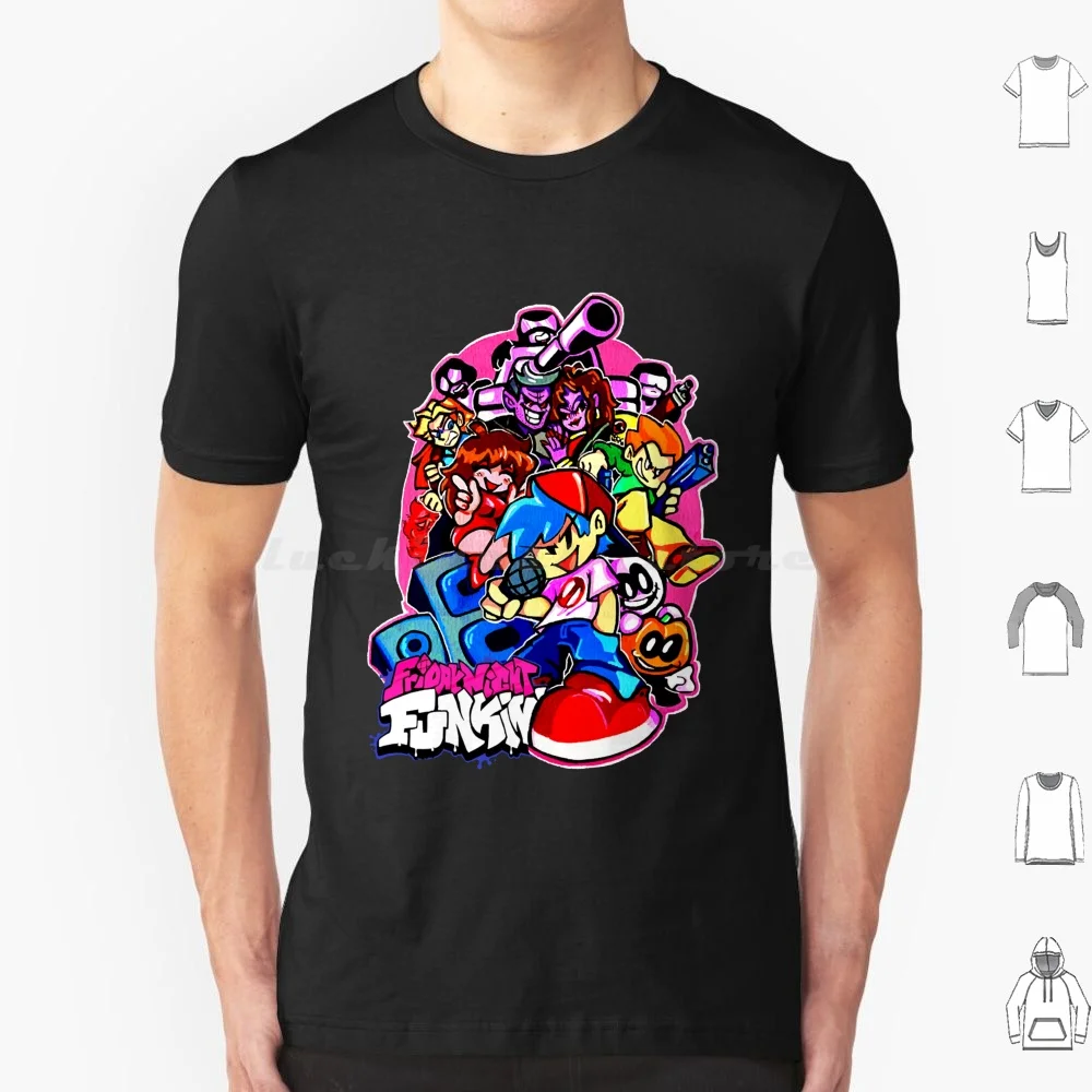 Camiseta con ilustraciones del viernes para fanáticos, talla grande, 100% algodón, Friday Night Funkin, madre, padre, papá, mamá, vacaciones, amigo, esposa, marido, amor