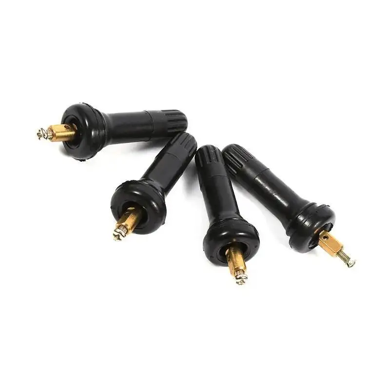 4Pcs TPMS Tire Pressure Monitoring System Snap In Tire Valve Stems Tyre Pressure Sensor Rubber Valve Stem Replacement Repair Kit