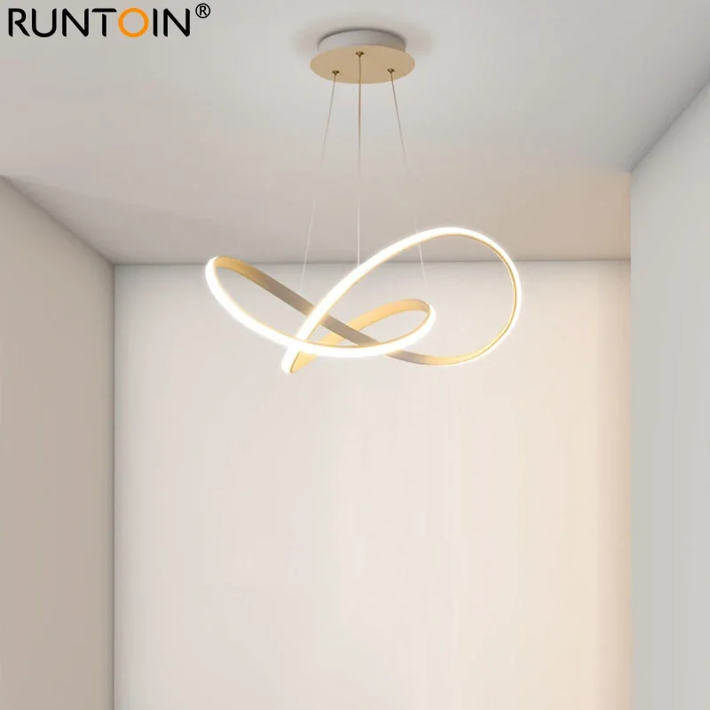 LED Chandelier Modern Minimalist Pendant Lamp For Living Room Dining Room Kitchen Bedroom Simple Remote Control Hanging light