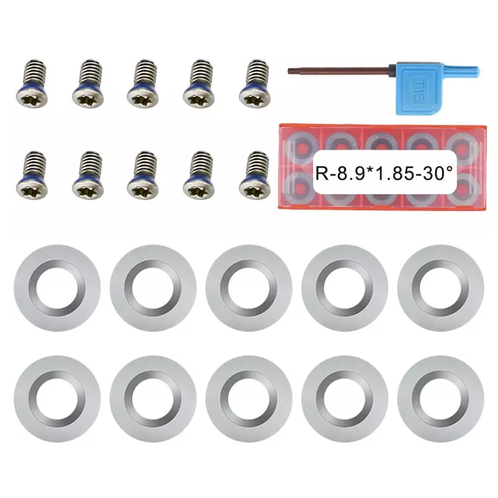 CNC Carbide Cutters Inserts Set For Wood Lathe Turning Tool Supplied With Screws Carbide Inserts For General Purpose Wood