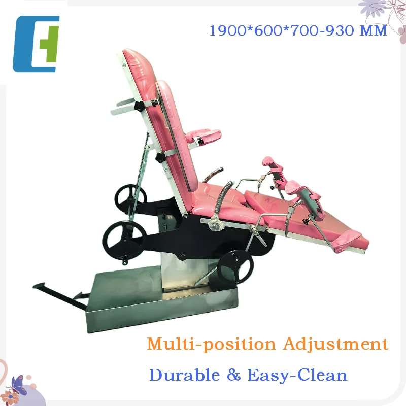 Chenhong CH-T410 Easy-to-Clean Stainless Steel Multifunction Gynecological Examination Obstetric Table Comfortable Manual CE