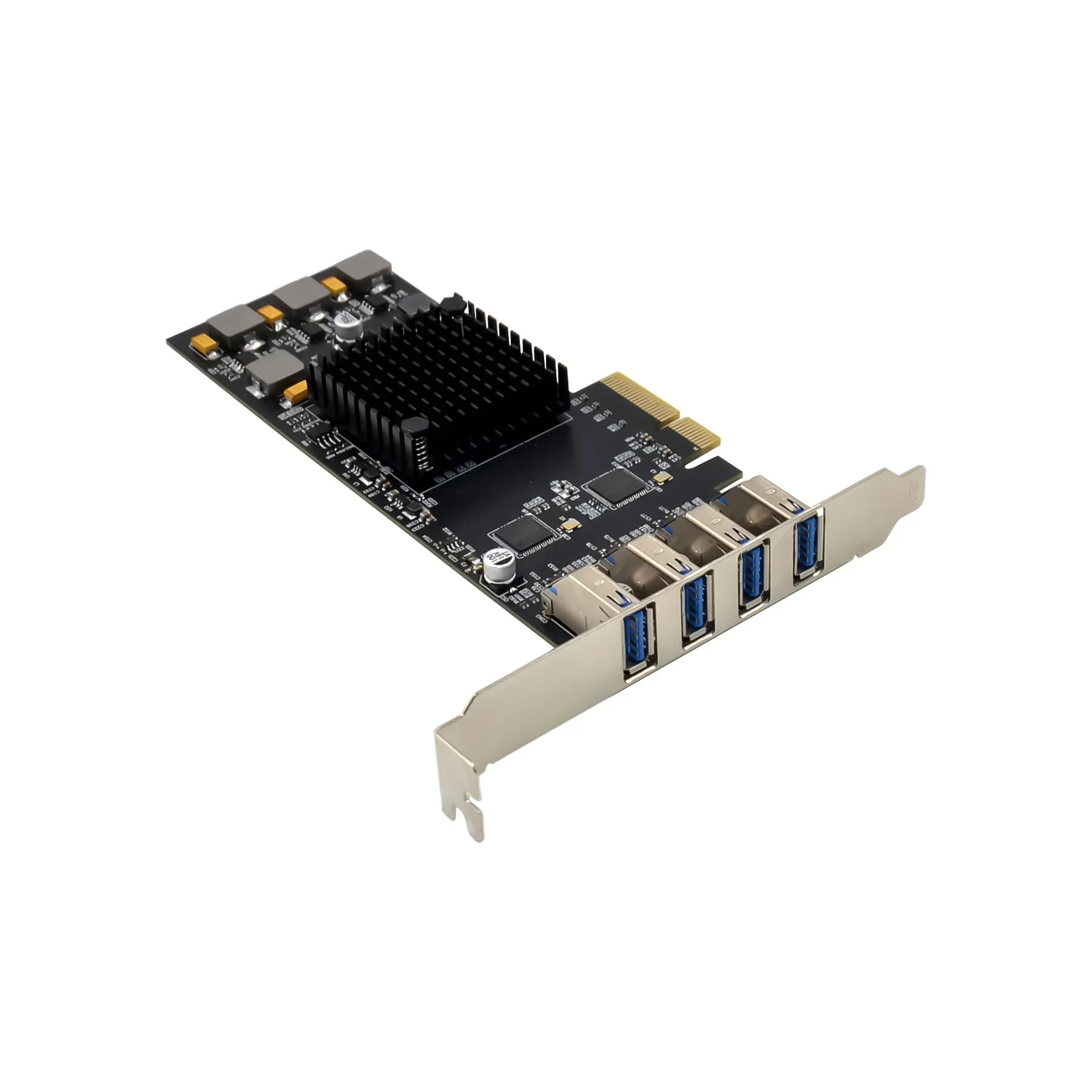 PCIE to USB3.1 TYPE A 4ports USB 3.1 card self-powered 10Gbps adapter PCI-E 3.0 X4 ASM3142 chip expansion Card 40Gbps linux