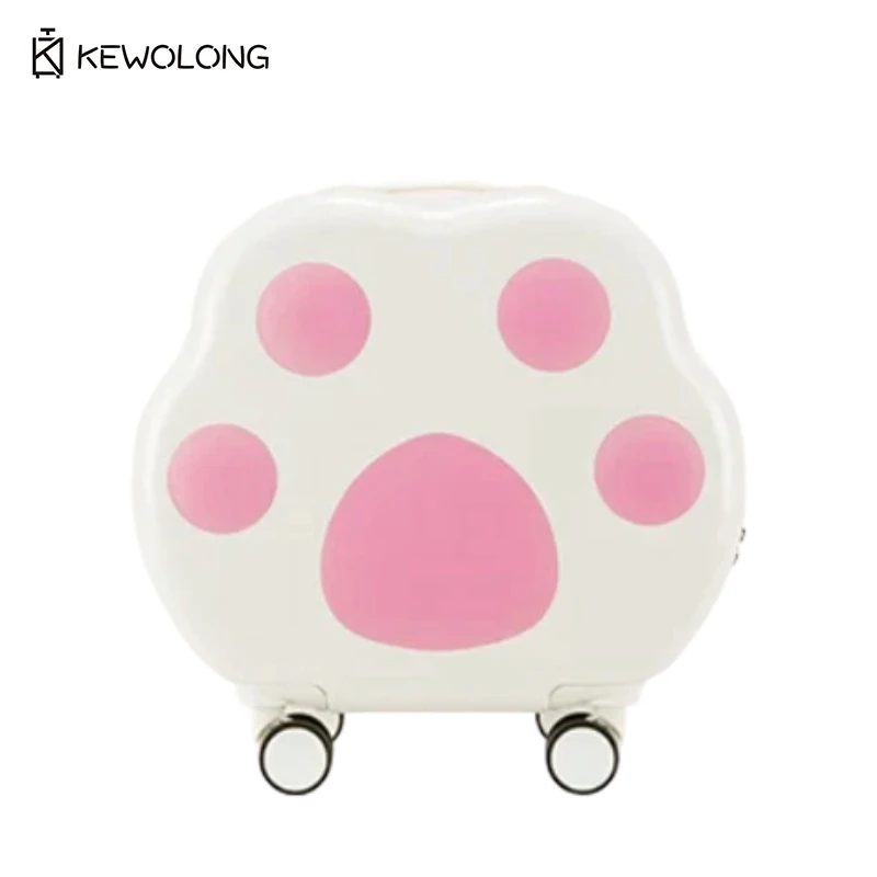 

Pink Cat Paw Carry On Luggage 20 Inch, Cute Lightweight Spinner Suitcase with Wheels Travel Bag for Women & Girls, Fast Shipping