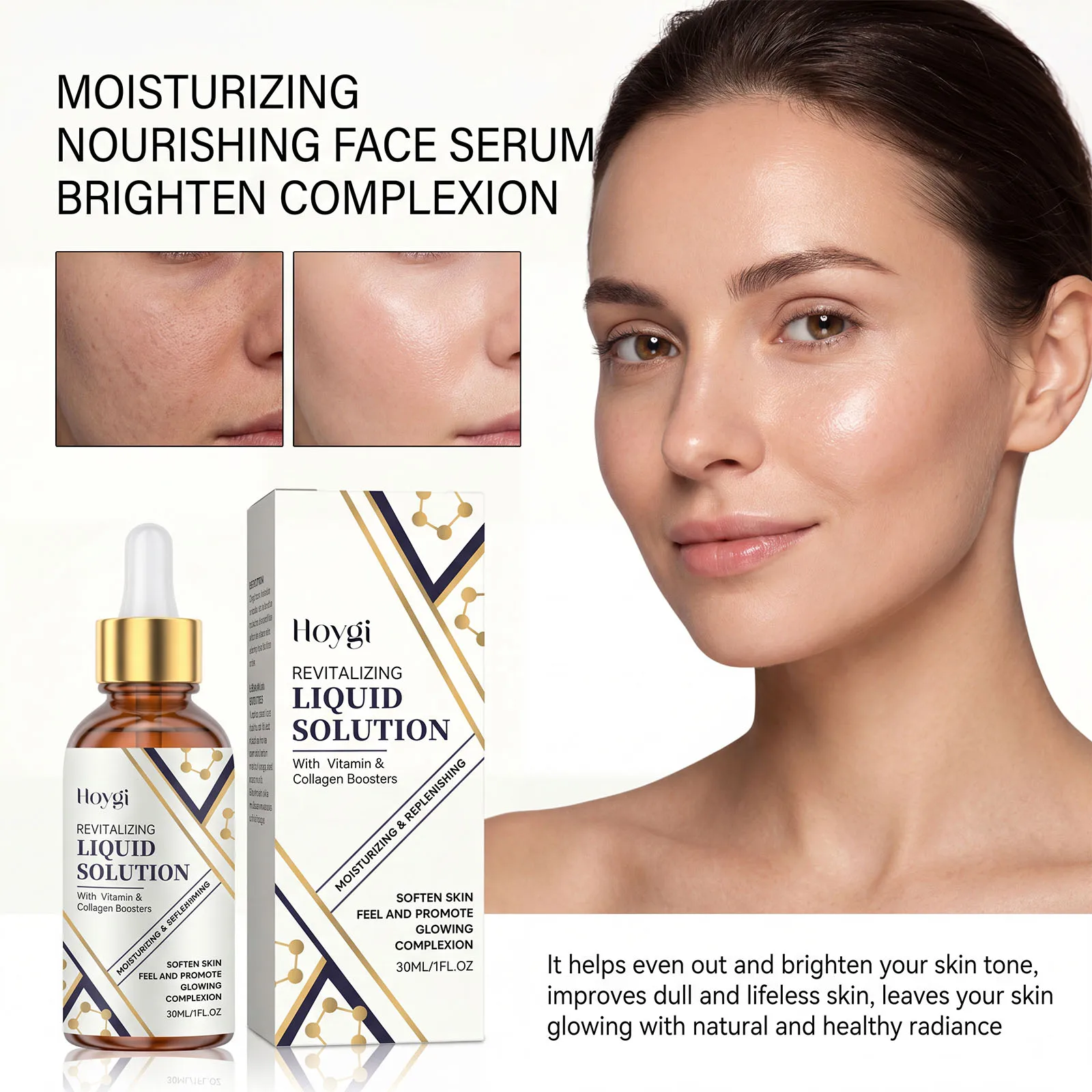 Hydrating Renewal Serum Lightweight Refreshing Moisturizing Water Lock Smooth Bouncy Glow Facial Essence for All Skin Daily Care