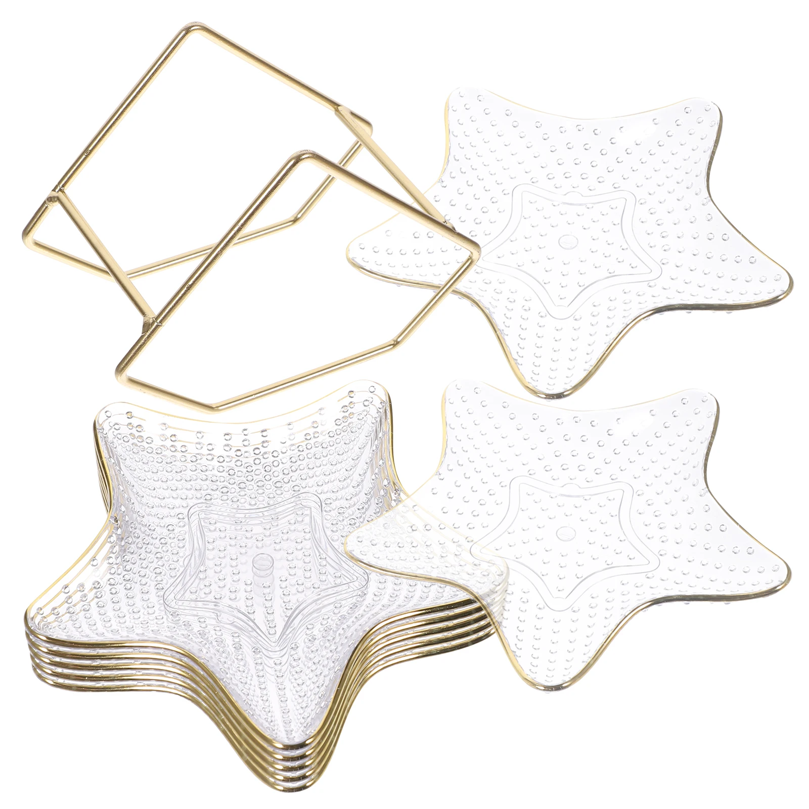 

6 Pcs Spit Bone Dishes Reusable Plates for Fruit Vegetable Table Garbage Easy Clean Lightweight