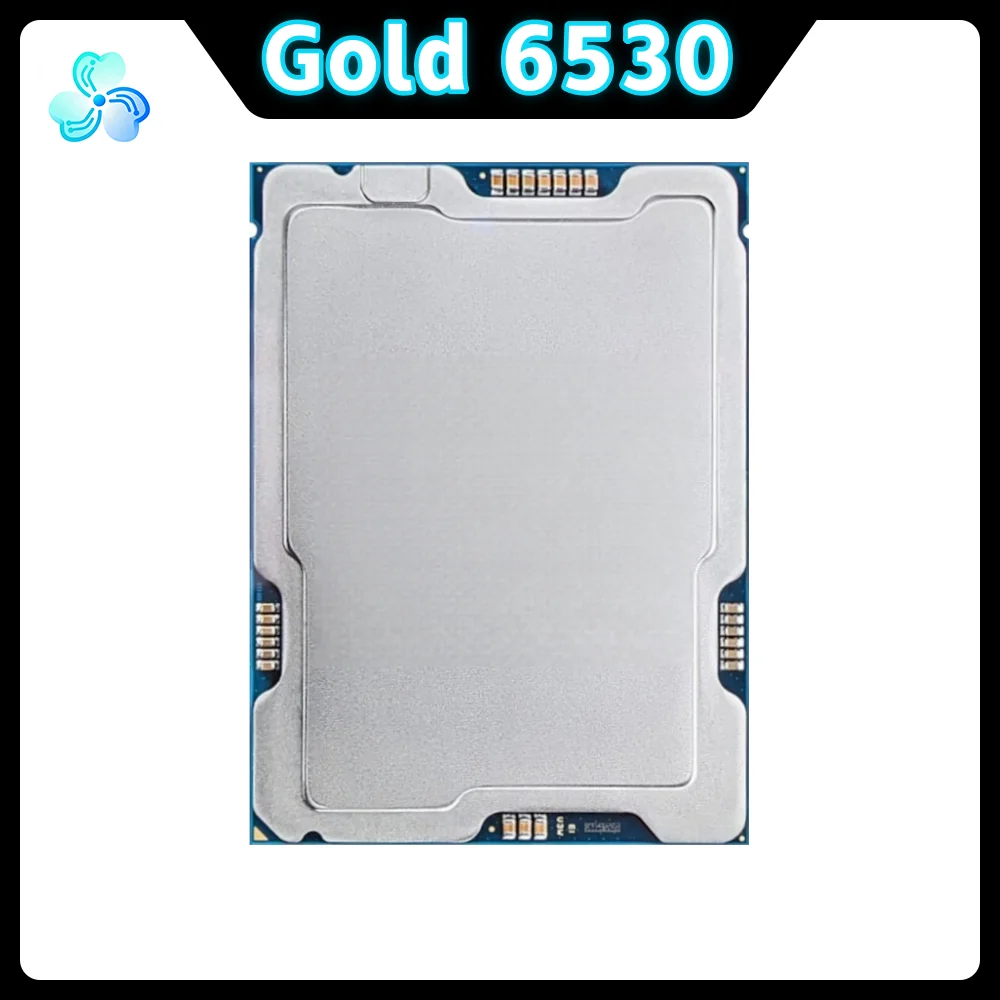 Xeon Gold 6530 CPU SRN5C 2.10GHz 32-Core 64-Thread 160MB 270W LGA4677 Processor for Server GOLD6530