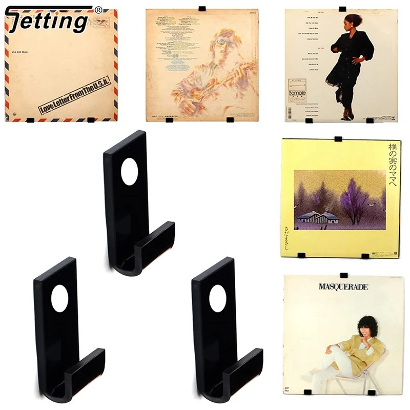 10Pcs Vinyl Record Display Shelf Wall Mount Minimalist Acrylic Vinyl Holder Wall Record Wall Display Stand For Albums CD