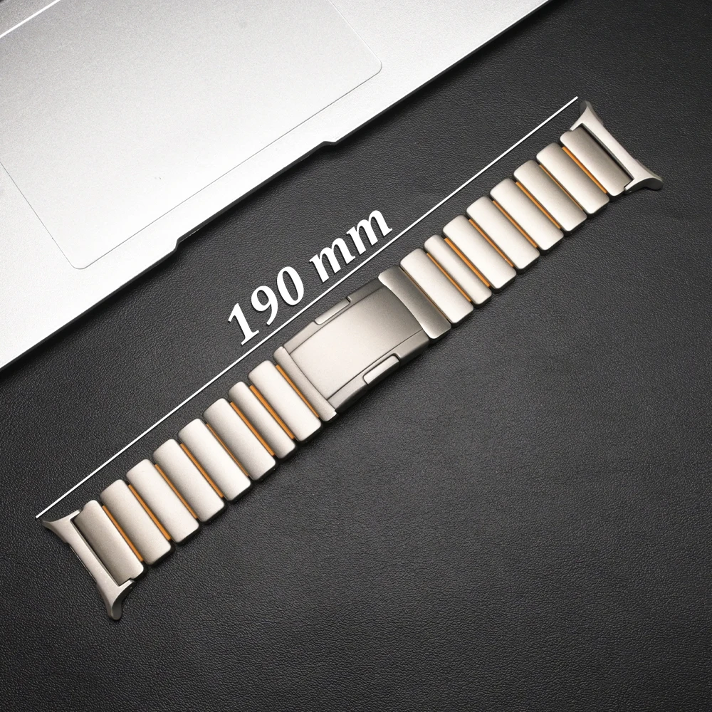 حزام معدني مطاطي لساعة سامسونج جالاكسي 8/8 كلاسيكي 46 مللي متر 44 مللي متر 40 مللي متر سوار تيتانيوم سيليكون لسوار جالاكسي الترا 2025 47 مللي متر #5