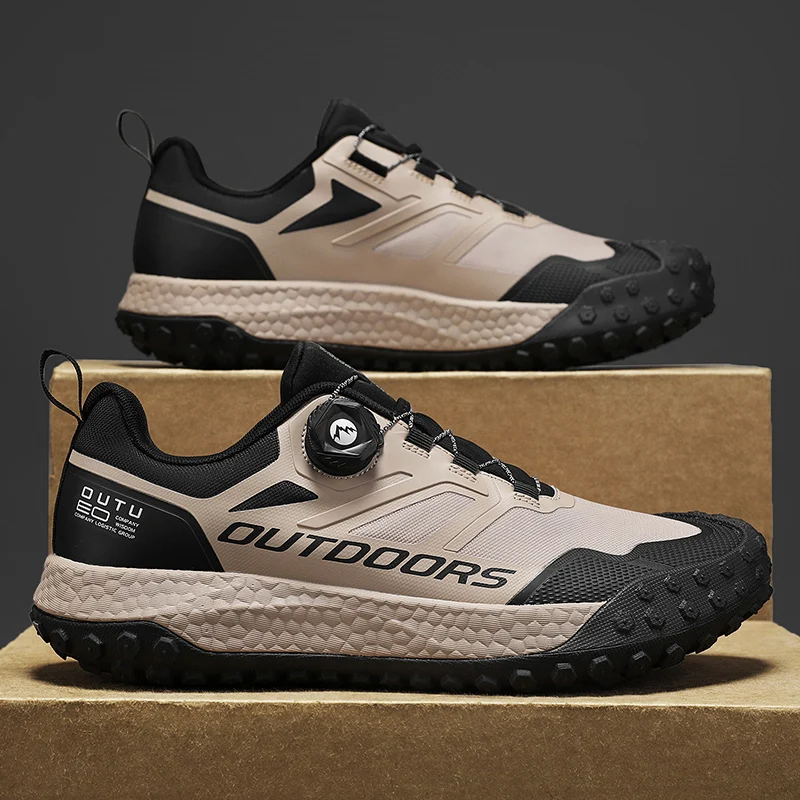 Mens Hiking Shoes Waterproof Non-slip Sneakers Lightweight Wear-Resistant Climbing Trekking Sneakers  Male Walking Shoes