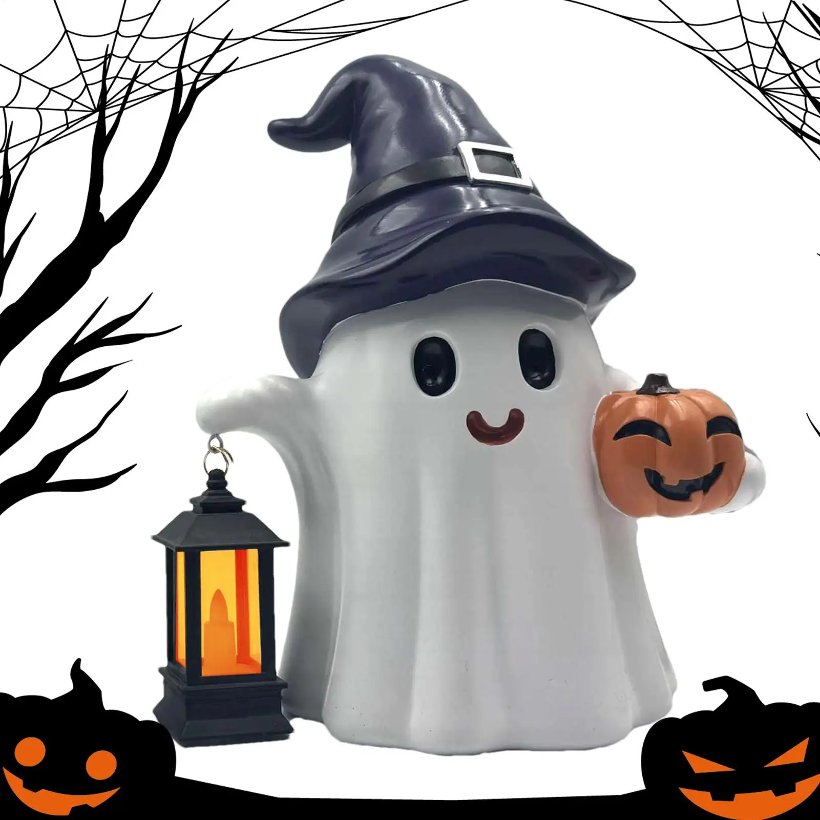 

Solar Light Statue Garden Solar Statues Waterproof Ghost Pumpkin Sculpture For House Gardening Birthday Christmas Gift Home