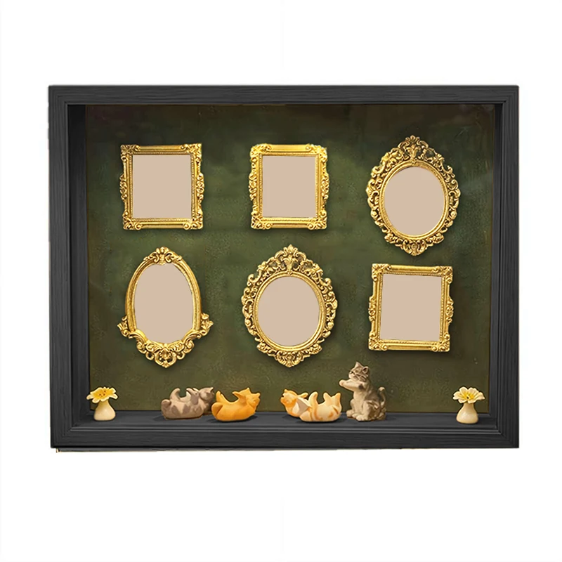 DIY Cat Silhouette Museum Box, LED Light Photo Display Case