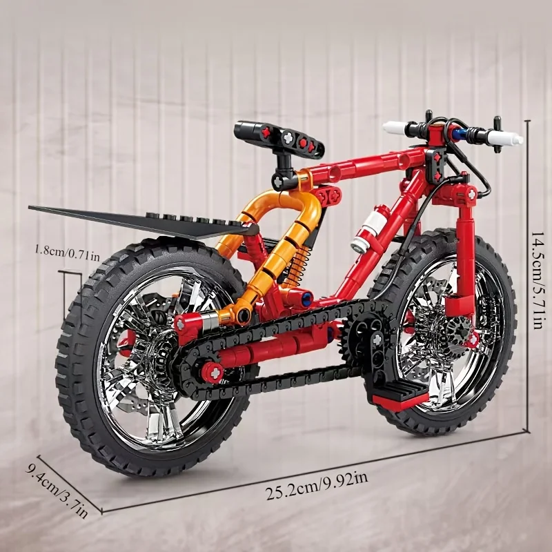 Décennie s de construction de vélo de montagne pour enfants, décoration de modèle de vélo, simulation de voiture, jouets assemblés, 2 styles