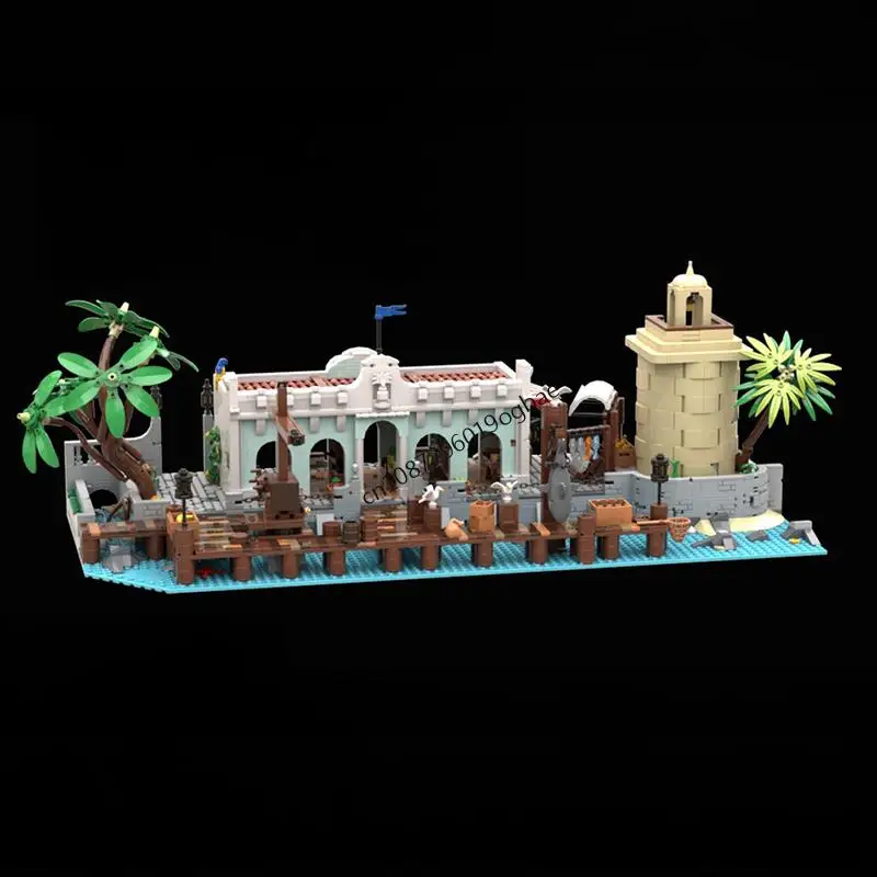 

New 4107Pcs Moc European Medieval Pirates Series Maria Dockside Market Model Diy Creative Ideas Kids Toys Birthday Gifts Blocks