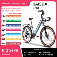 KAISDA K601 Adult Electric Bike 250W Motor Electric Bike 36V 16Ah Battery 26 Inch Rubber Tires City Commuter Electric Bike