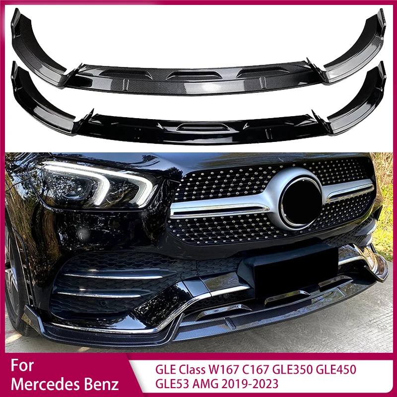 

Front Bumper Splitter Lip Spoiler Diffuser Body Kit For Mercedes Benz GLE Class W167 C167 GLE350 GLE450 GLE53 AMG 2019-2023