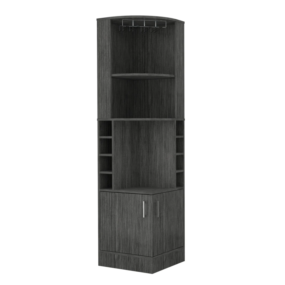 Seattle Bar Cabinet, Eight Bottle Cubbies, Two Large Open Shelves