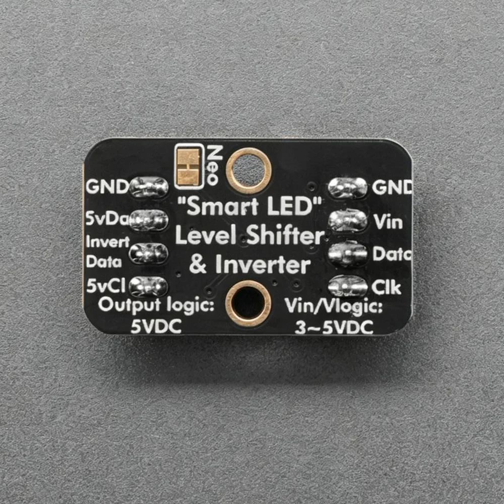 6066 3.3V to 5V Logic Level Shifter Module for WS2812 LED Strip, 2-Channel Signal Booster with Inverted Output