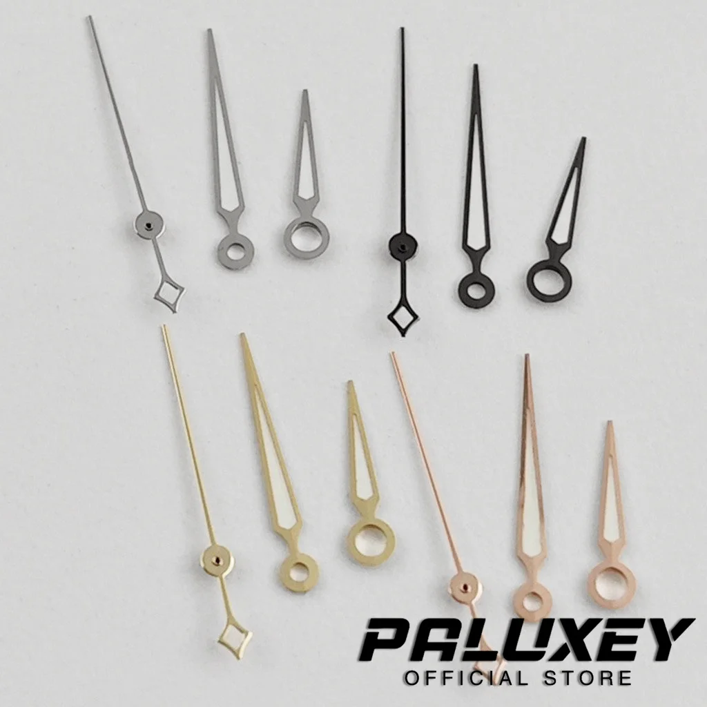 NH35 Hands Silver Rose Gold Gun Gold Watch Hands For NH34 NH35 4R35 NH36 4R36 7S36 7002 Movement Green luminous Watches Pointers