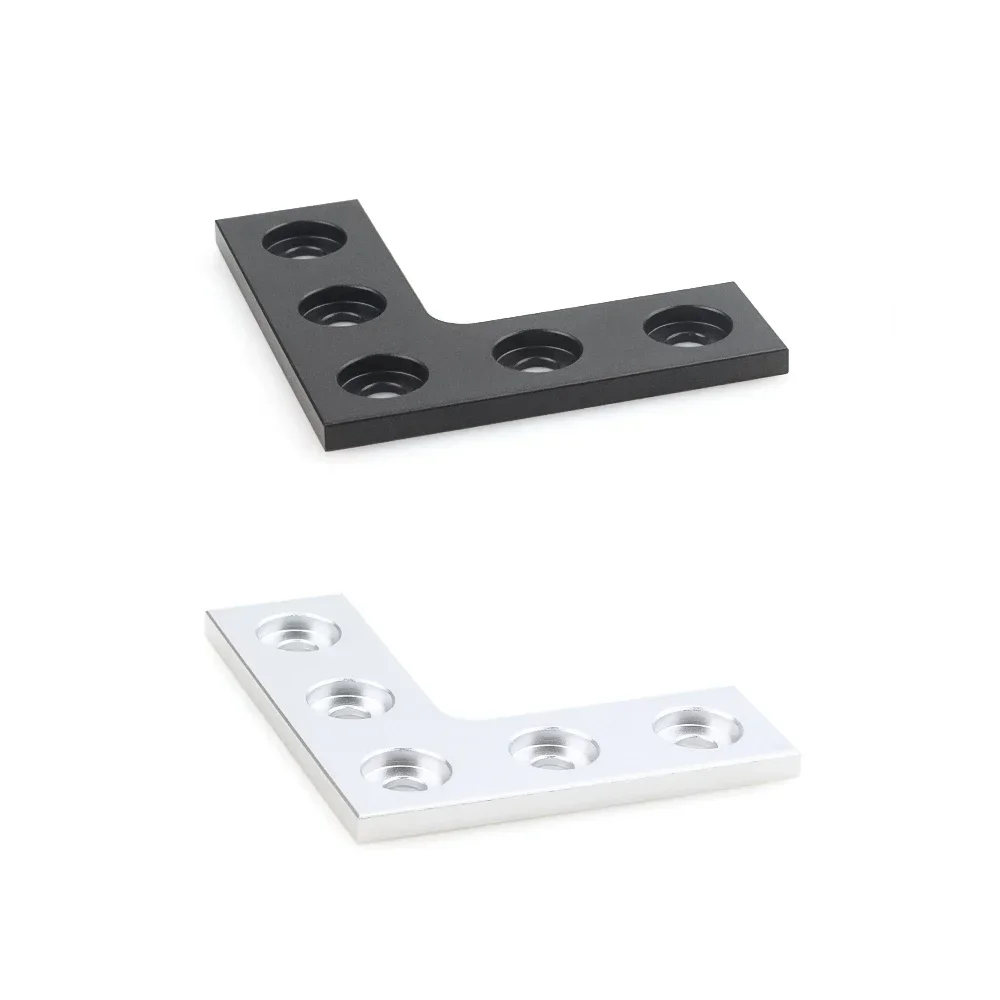 4Pcs/lot Openbuilds L Type 5 Holes 90Degree Joining Corner Connector Plate Angle Bracket Joint Strip for 2020 Aluminum Profile