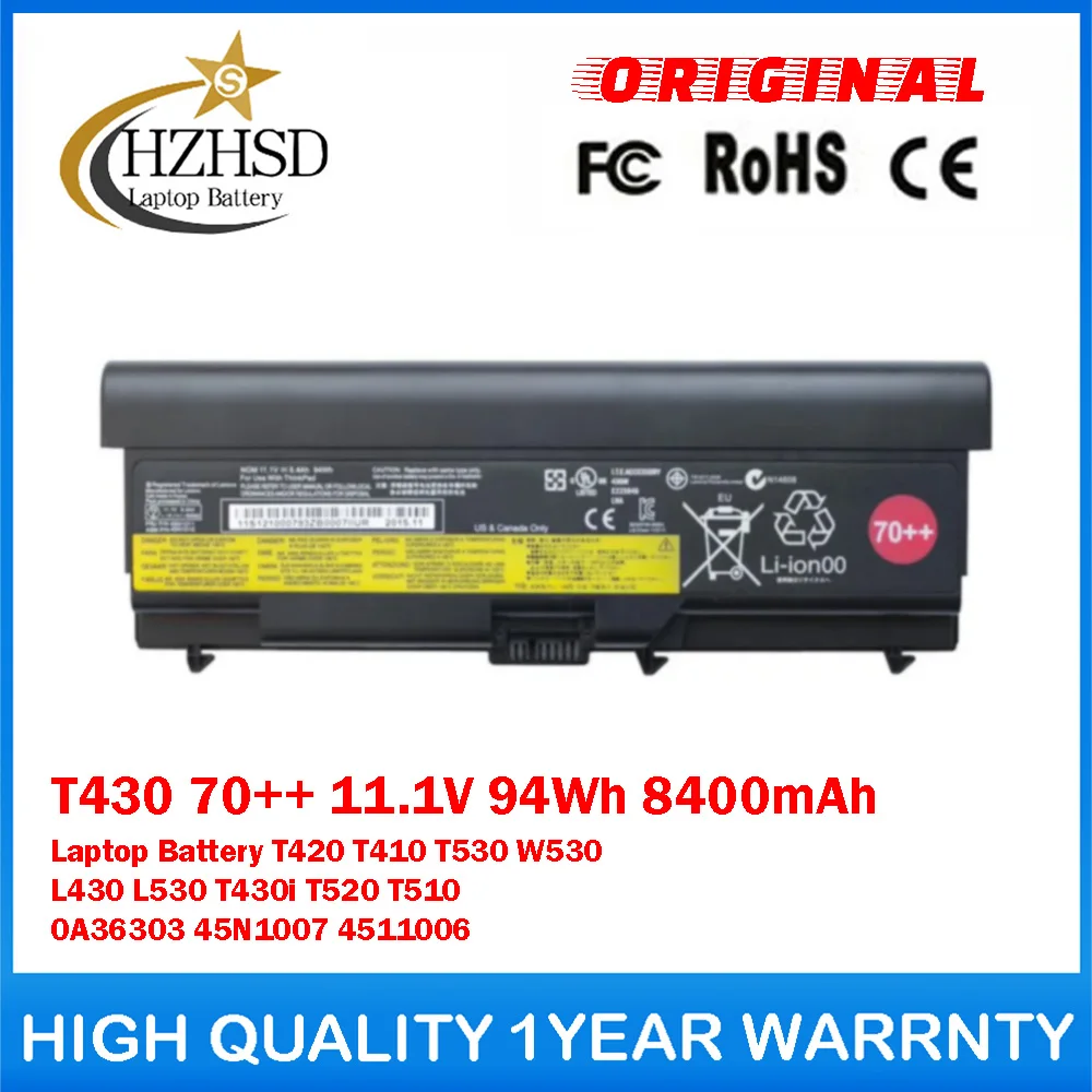 T430 70++ 11.1V 94Wh Genuine Original Laptop Battery For Lenovo T420 T410 T530 W530 L430 L530 T430i T520 T510 0A36303 4511006