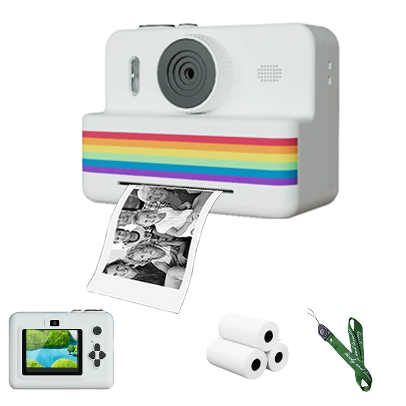 Digitale Kinderkamera für Fotografie, Mini-Drucker, tragbar, Thermo-Sofortdruck, Foto-Kinderkamera, 2,8 Zoll HD-Video, Spielzeuggeschenke 6