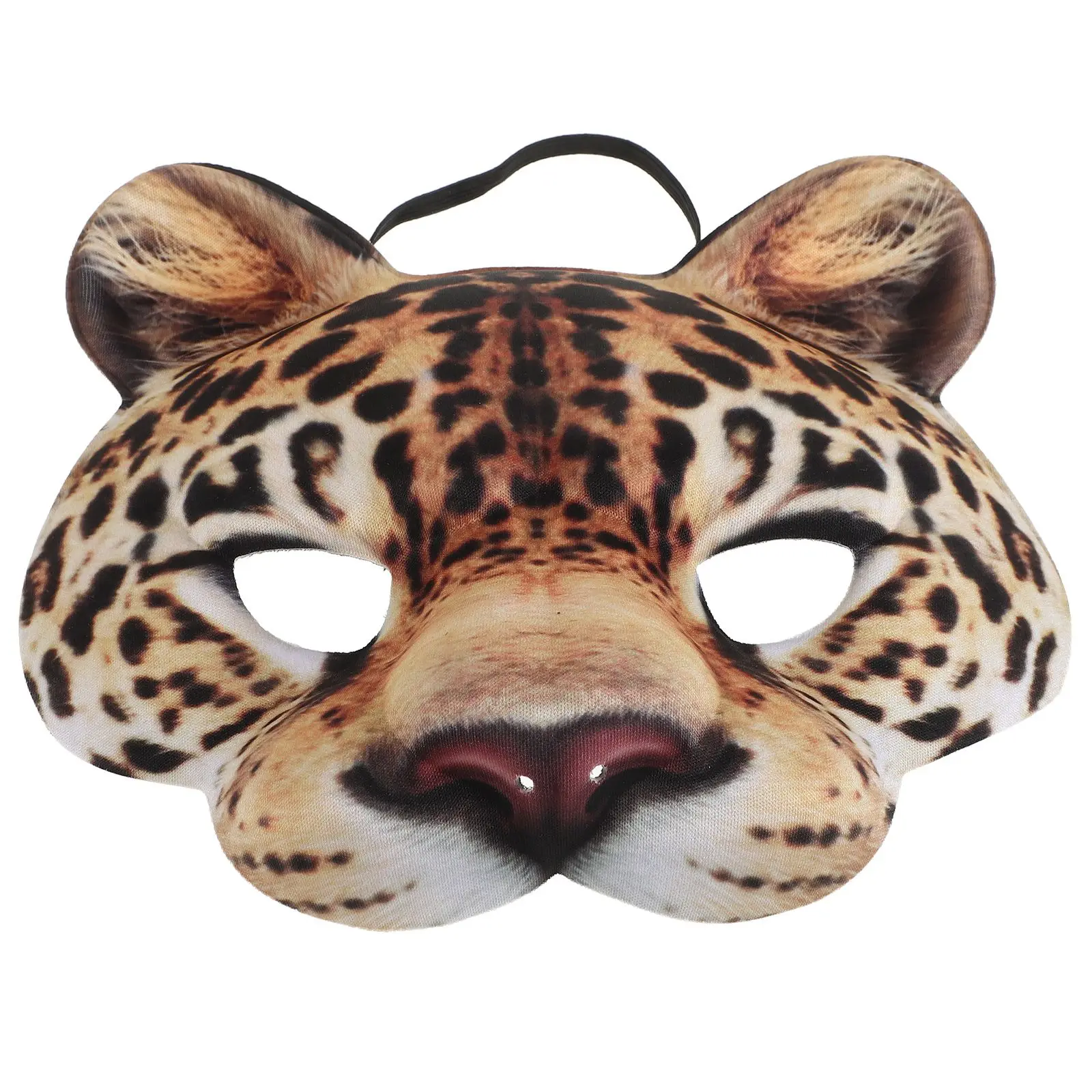Leopard Mask EVA Lightweight Comfortable Wear Bright Color Creative Design Halloween Costume Adult Cosplay Party Reusable