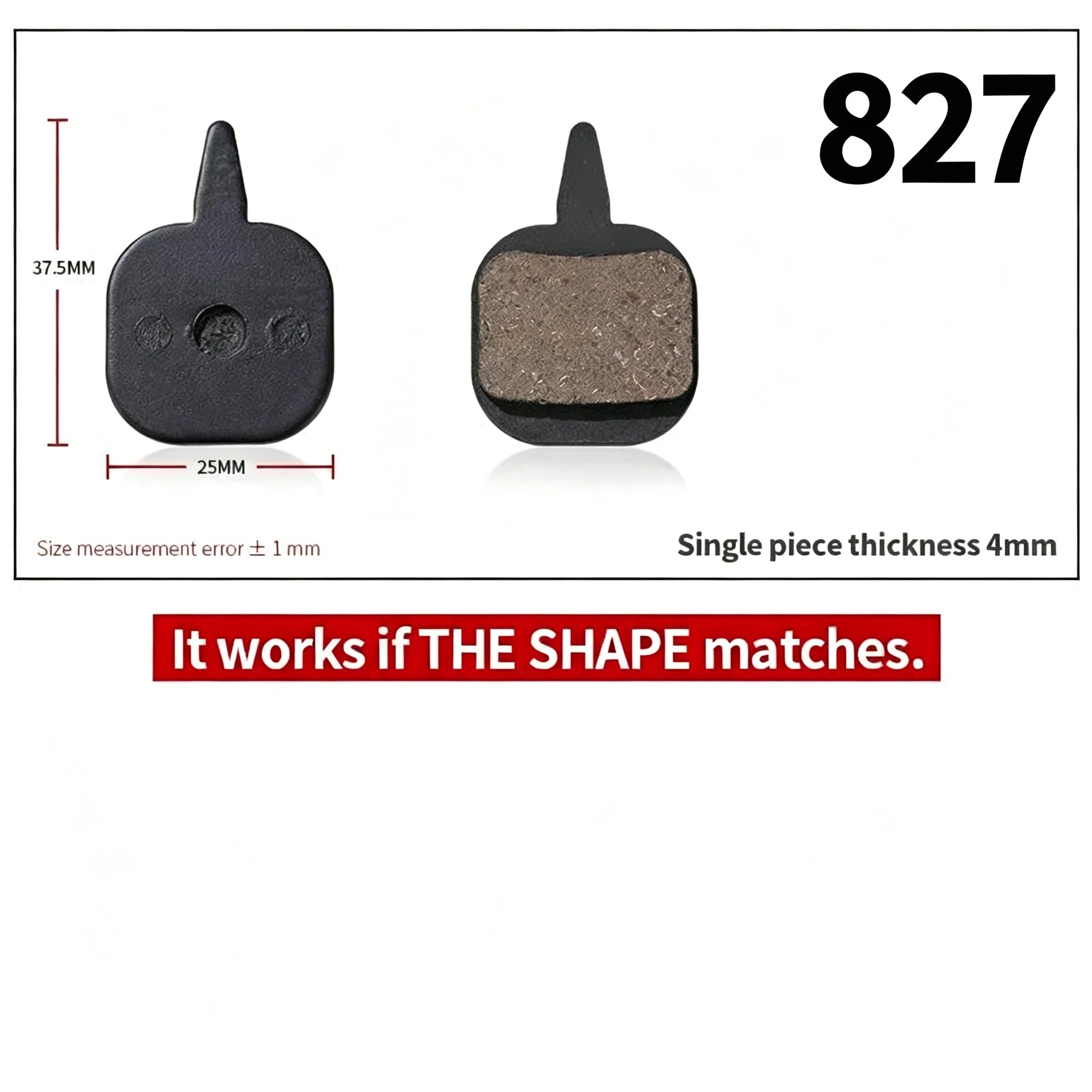 1 Pair of Mountain Bike Hydraulic Disc Resin Brake Pads, Suitable For Shimano SRAM AVI Hayes Magura Parts - view 4