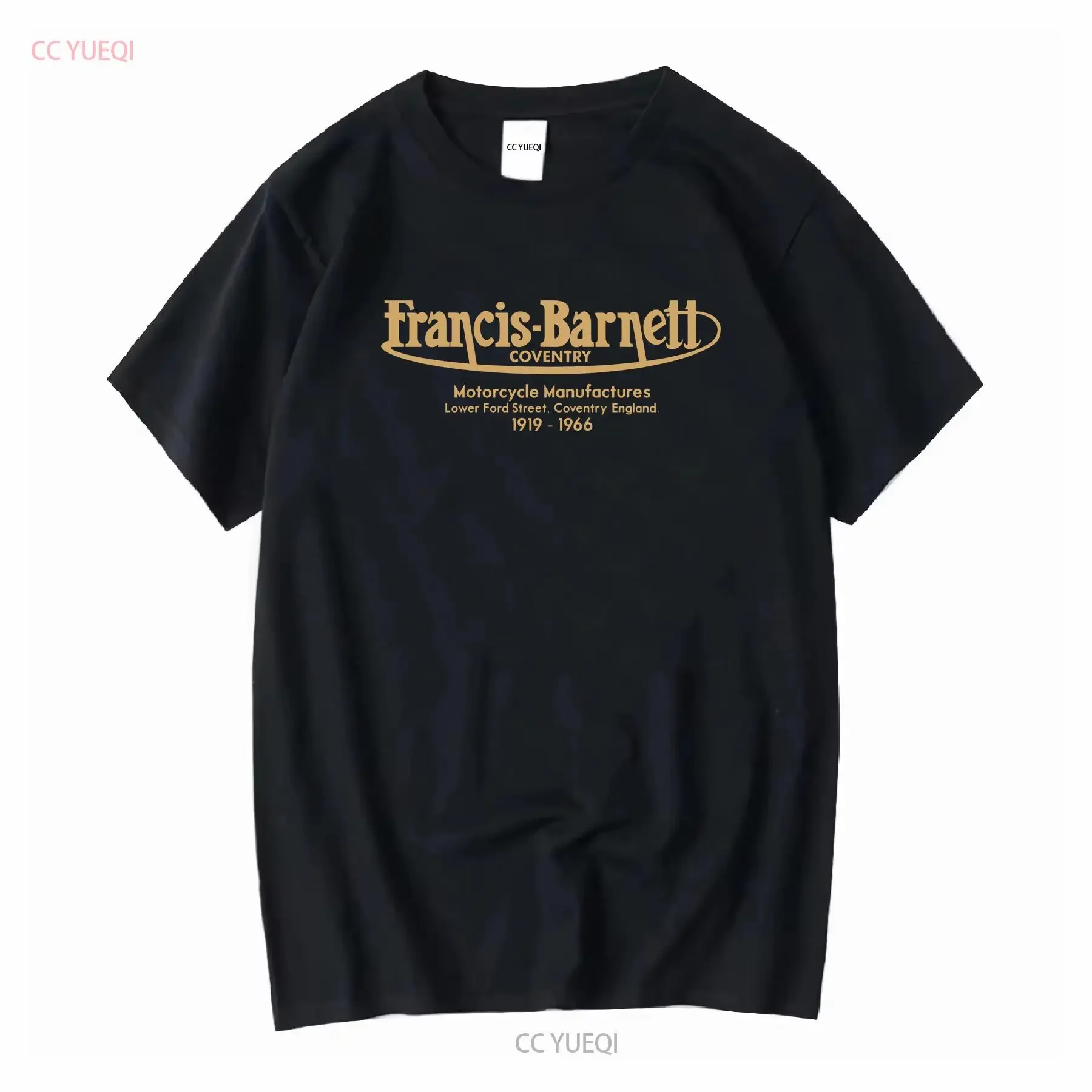 Francis Barnett T Shirt Classic Motorcycle Biker Cafe Racer Chopper Vintage Bike vintage Washed Slightly Comfortable Soft homme