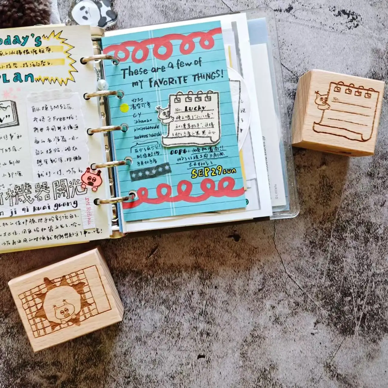 Vintage Lovely Daily Memo Receipt Wooden Rubber Stamp for DIY Scrapbooking Photo Album Card Making