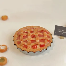 Simulated Food Toys Delicious Dessert Miniature Apple Pie Decoration Items Fit For 1:12/1:6 Dollhouse Kitchen Ornaments