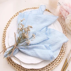 10 Stück 30 x 30 cm Baumwolltuch-Servietten, Gaze-Stoff, rosa, für Hochzeit, Party, Geburtstag, Abendessen, Geschirrtuch, Tischdorf, Weihnachtsserviette