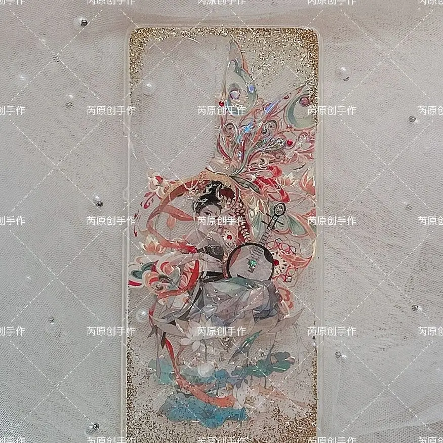 สำหรับ [Pipa] เคสโทรศัพท์โบราณแบบมีกาวหยดเคสโทรศัพท์
