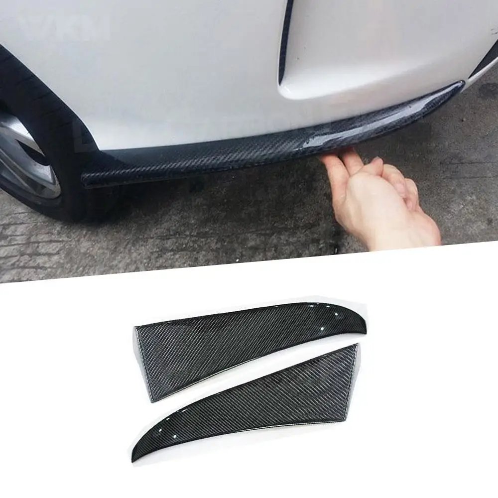 

2pcs Carbon Fiber Rear Bumper Side Canards Splitters Spoiler For Mercedes Benz C Class W205 C63 AMG C180 C200 C260 4 Door 15-22