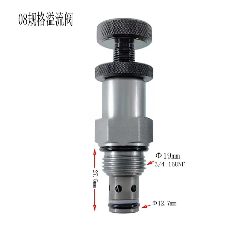 Threaded Cartridge Hydraulic Relief Valve RV08.10.06 Adjustable Handwheel / Hex Adjust 06 08 10 Spec For Overload Protection