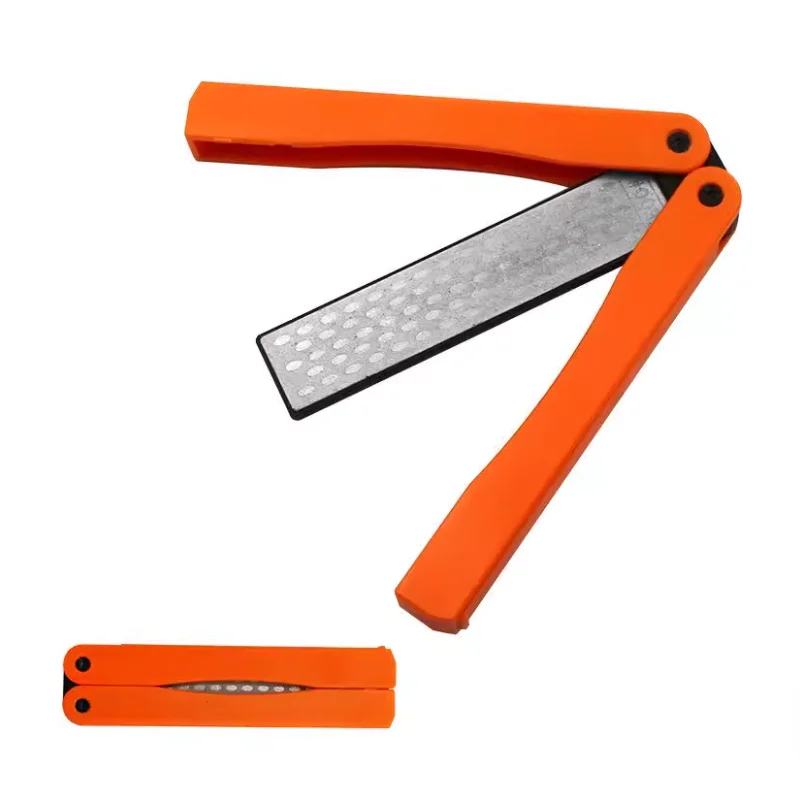 

Portable Double-Sided Diamond Grindstone - Professional Folding Knife Sharpener for Kitchen & Outdoor Use, Compact