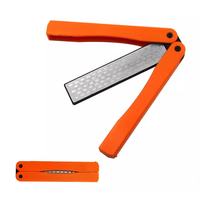 Portable Double-Sided Diamond Grindstone - Professional Folding Knife Sharpener for Kitchen & Outdoor Use, Compact