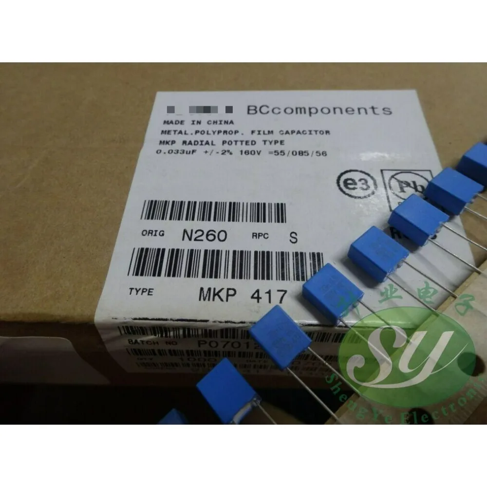 

20PCS BC MKP417 0.033uf/160v 33nf 333 new high-precision 2% 5mm film capacitor