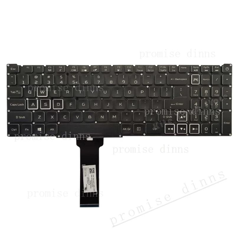 M  US RGB Backlit Keyboard for Acer Predator Helios 300 PH315-53 PH317-54