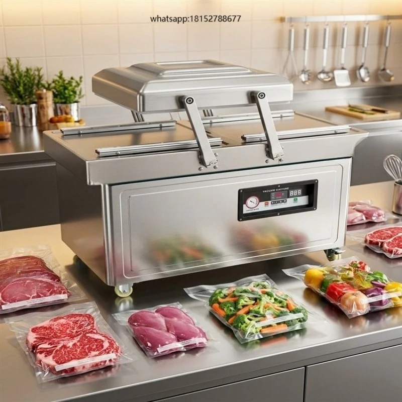 Industrial Professional Commercial Double Chamber Vacuum Packing Machine for Food Meat & Vegetable Sealer