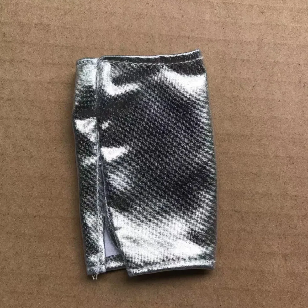 1/6 مقياس دمية تنورة جلدية الجينز سراويل قصيرة التنانير الطويلة لامعة DIY بها بنفسك ديكور ملون موضة الملابس للدمى