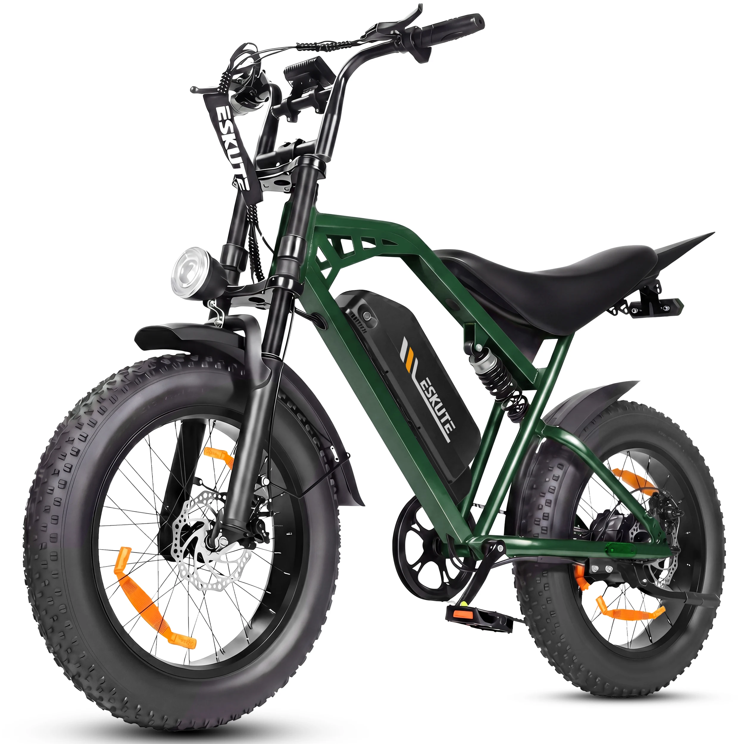 ESKUTE V202 elektrische fiets voor volwassenen, 250W vermogen, 48V 20,8Ah-accu, actieradius van 50-80 km, 20*4,0 inch terreinbanden.