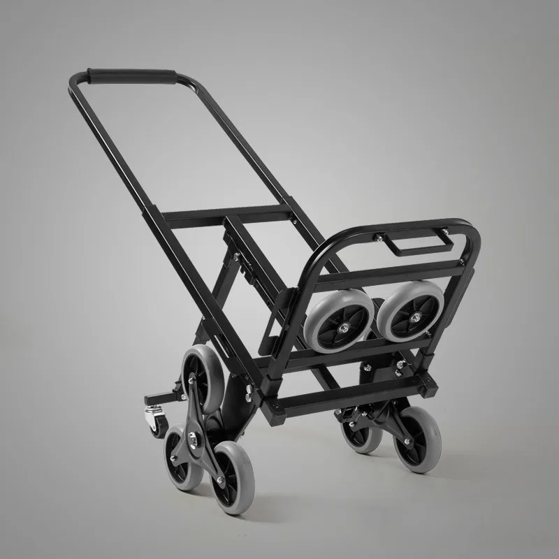 Foldable Small Cart Strong Load-Bearing Capacity for Stairs & Flat Terrain Carbon Steel Frame